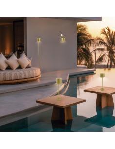 PIE SALON SOLAR ELISEO ORO MAT LED 5W 3000-4000-6500K 2